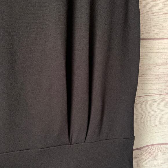 Nine West Black Sleeveless Sheath Dress with Pleating Detail LBD Size XL - Picture 13 of 14